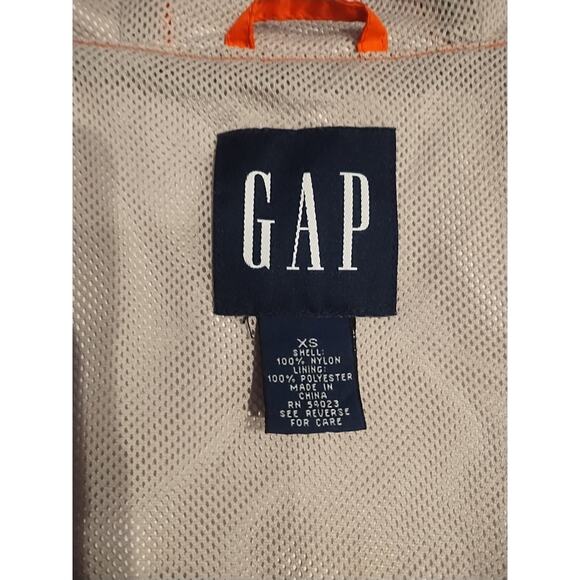 Gap Hunter Orange Mesh Hooded Vest Womens XS Full Zip Nylon Zip Pockets Pumpkin - Picture 7 of 7